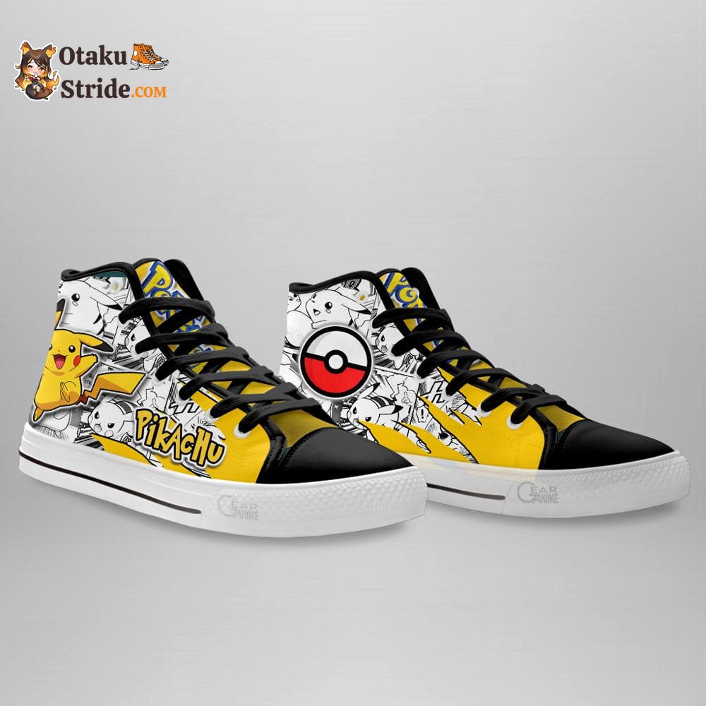 Pikachu High Top Shoes Custom Anime Sneakers Mix Manga