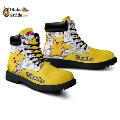 Pikachu Boots Shoes Anime Custom NTT051