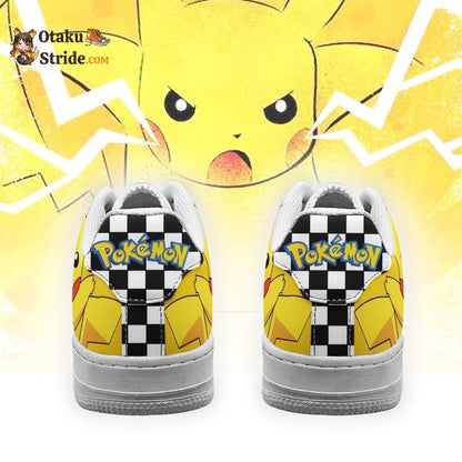 Poke Pikachu Air Sneakers Anime Checkerboard PT07AF