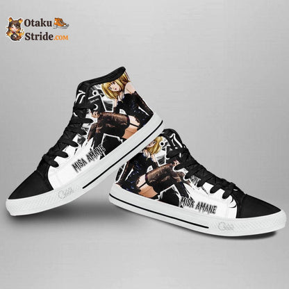 Misa Amane High Top Shoes Custom Dnote Anime Sneakers