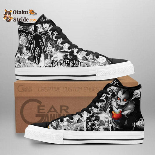 Dnote Ryuk High Top Shoes Custom Manga Anime Sneakers