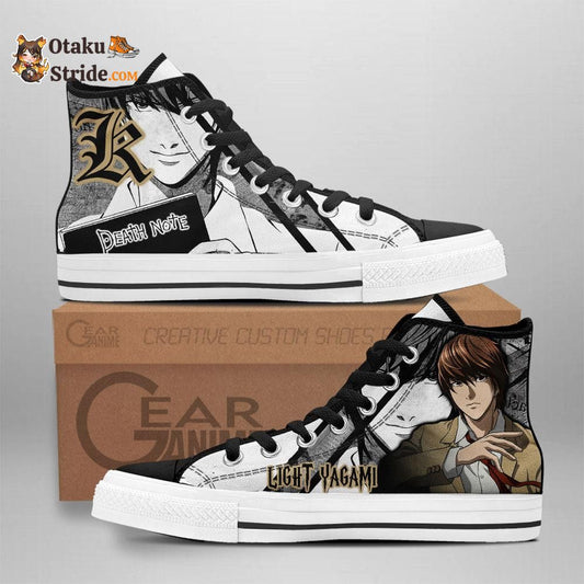 Light Yagami High Top Shoes Custom Dnote Anime Sneakers