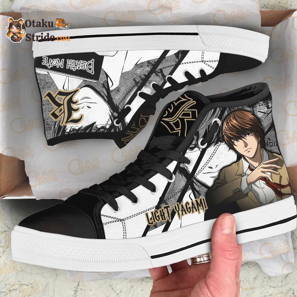 Light Yagami High Top Shoes Custom Dnote Anime Sneakers