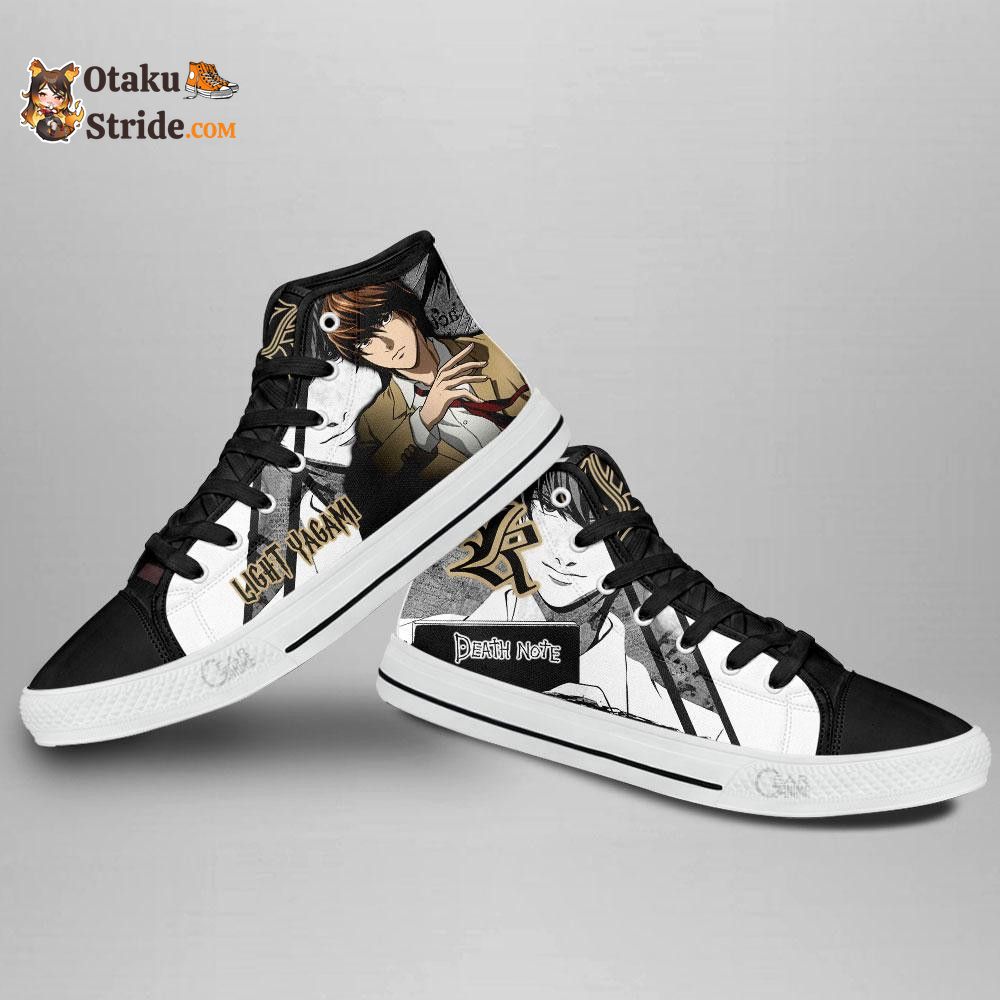 Light Yagami High Top Shoes Custom Dnote Anime Sneakers