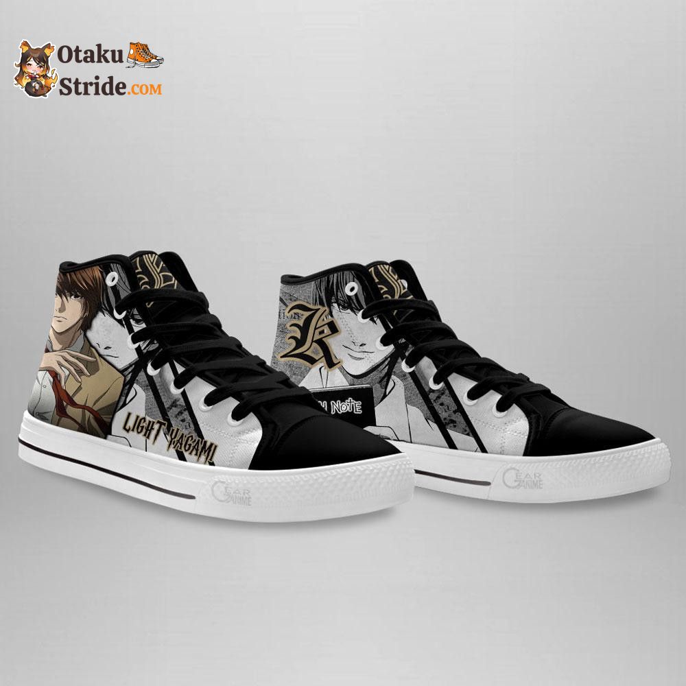 Light Yagami High Top Shoes Custom Dnote Anime Sneakers