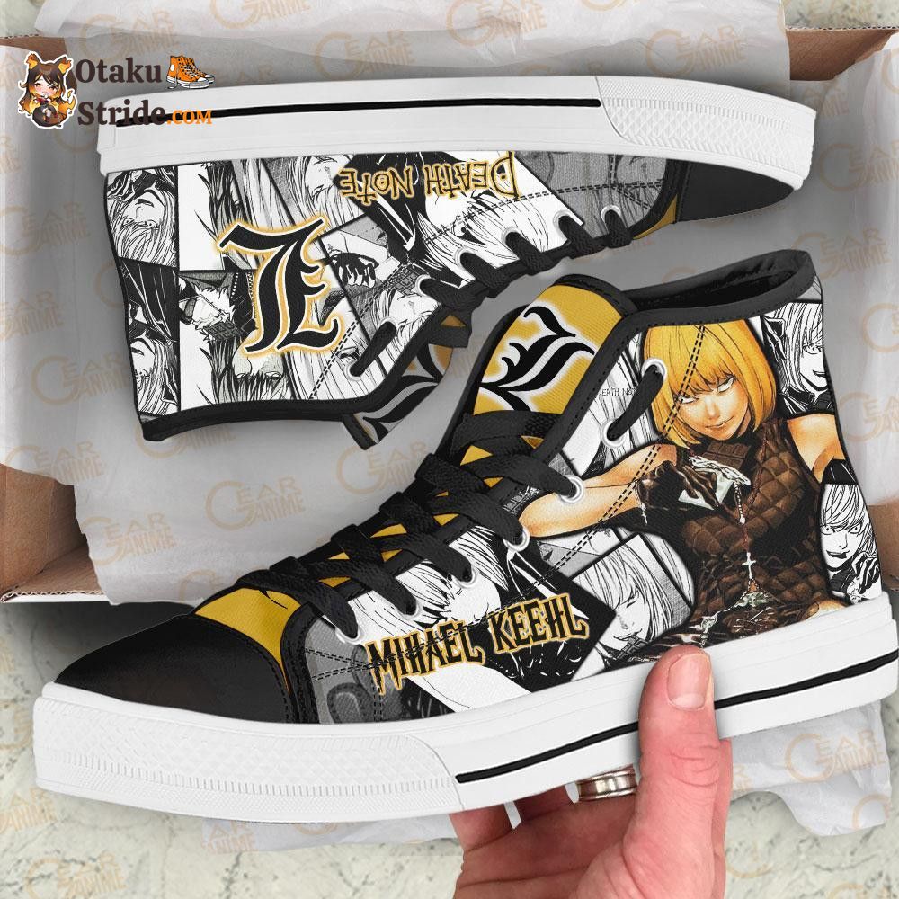 Mihael Keehl Mello High Top Shoes Custom Dnote Anime Sneakers