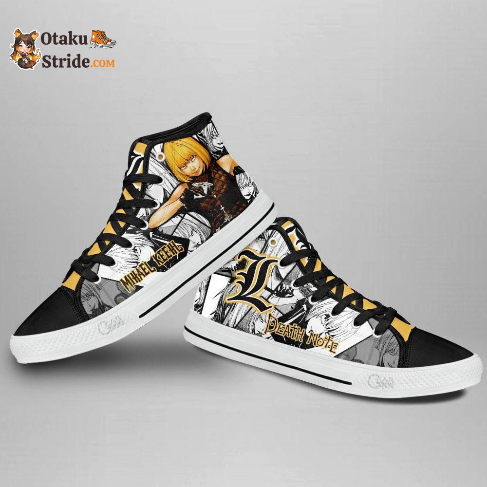 Mihael Keehl Mello High Top Shoes Custom Dnote Anime Sneakers