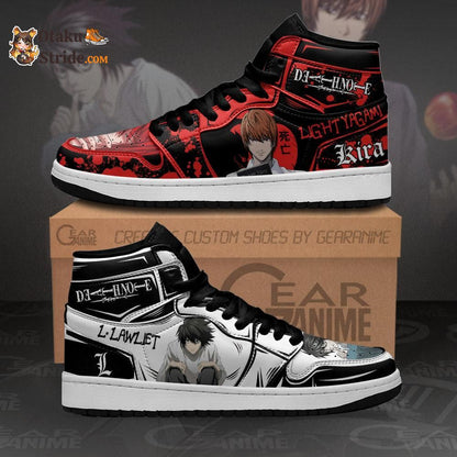 Light Yagami and L Lawliet Sneakers Custom Dnote Anime Shoes