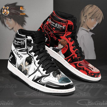 Light Yagami and L Lawliet Sneakers Custom Dnote Anime Shoes