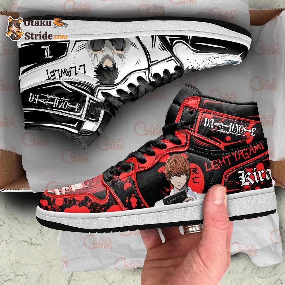 Light Yagami and L Lawliet Sneakers Custom Dnote Anime Shoes