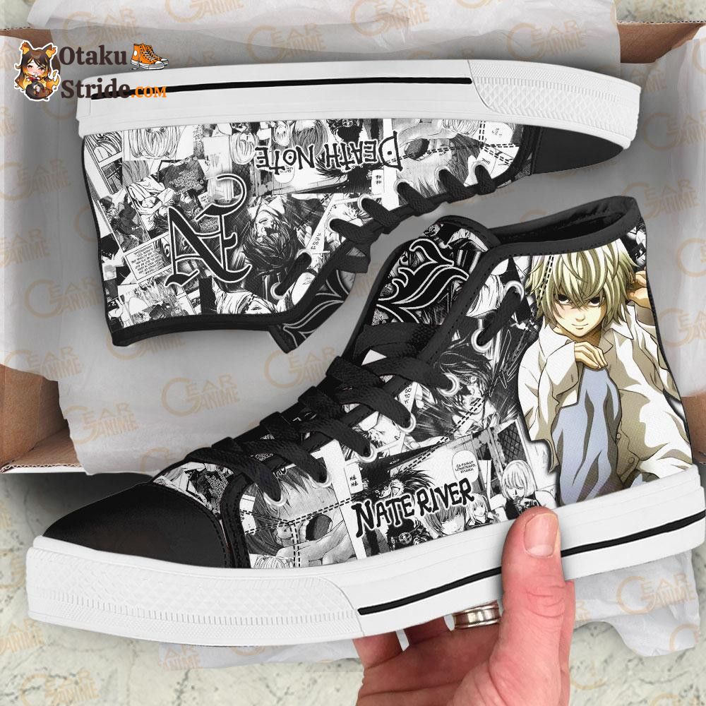 Dnote Nate River High Top Shoes Custom Manga Anime Sneakers