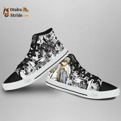 Dnote Nate River High Top Shoes Custom Manga Anime Sneakers