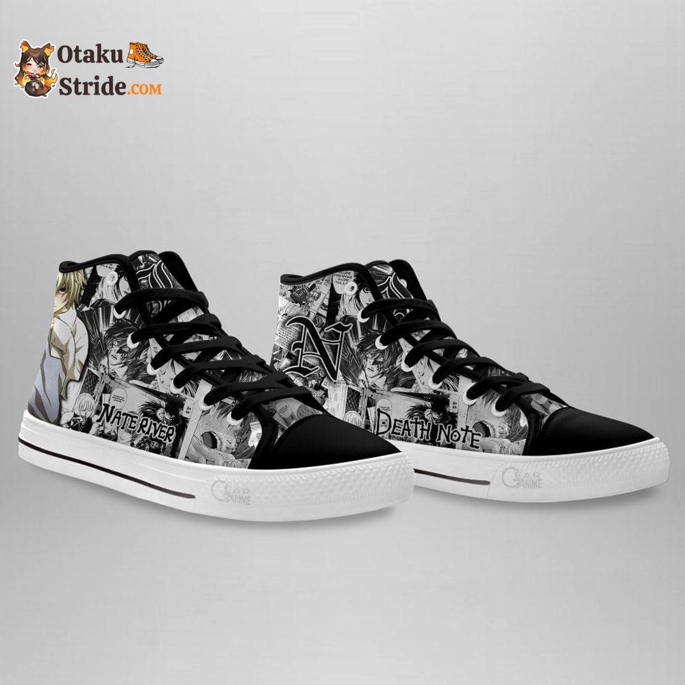 Dnote Nate River High Top Shoes Custom Manga Anime Sneakers