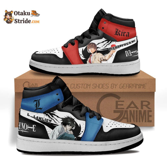 Light Yagami and L Lawliet Kids Sneakers Dnote Shoes MV2802