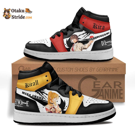 Light Yagami and Misa Amane Kids Sneakers Dnote Shoes MV2802