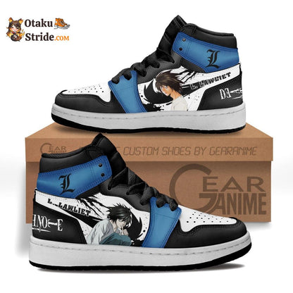 L Lawliet Kids Sneakers Dnote Anime Shoes For Kids