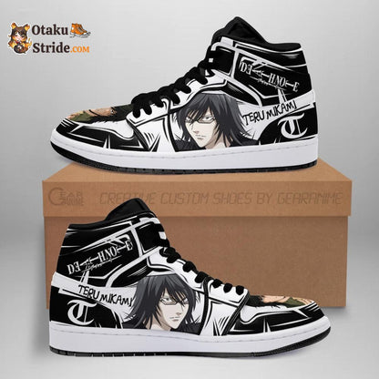 Light Teru Mikami Sneakers Custom Dnote Anime Shoes Fan