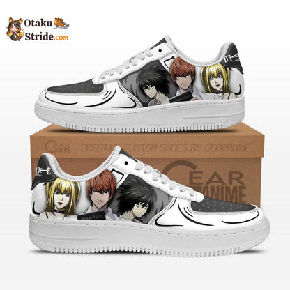 Dnote Sneakers Custom L Lawliet Light Yagami Misa Misa Anime Shoes