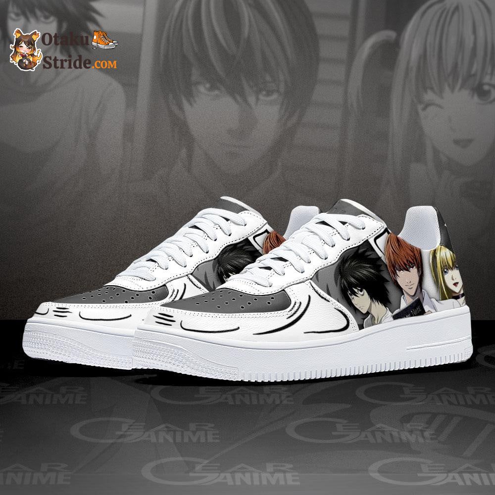 Dnote Sneakers Custom L Lawliet Light Yagami Misa Misa Anime Shoes