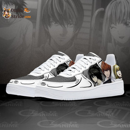 Dnote Sneakers Custom L Lawliet Light Yagami Misa Misa Anime Shoes