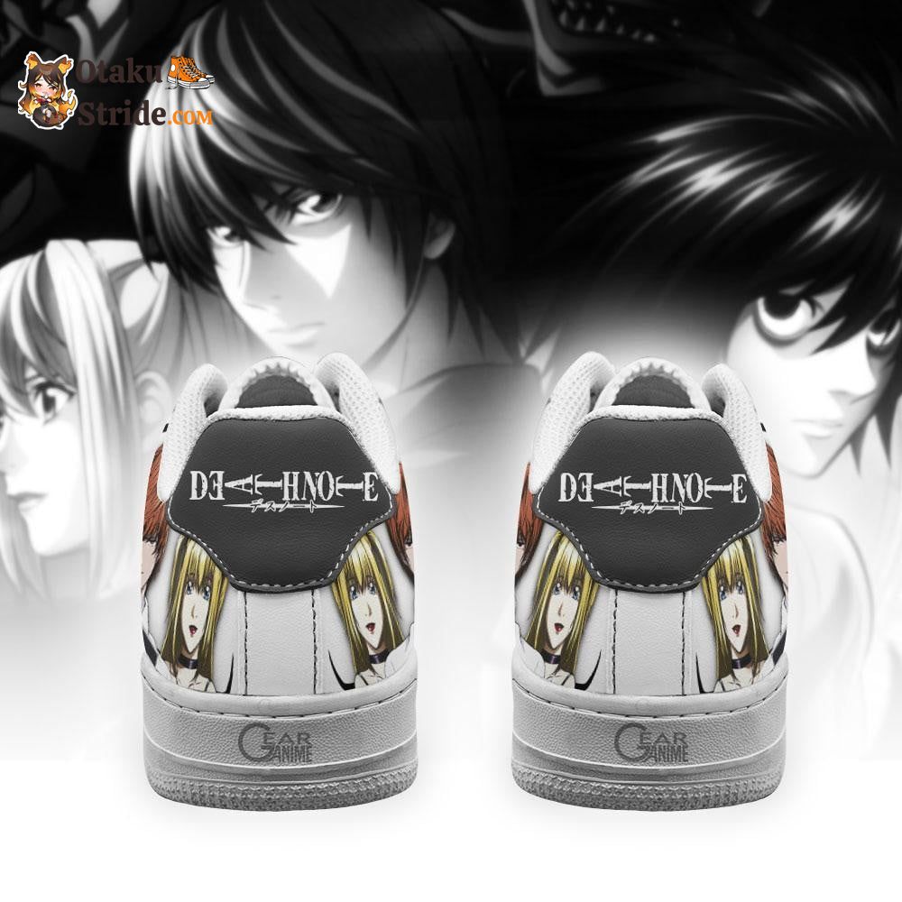 Dnote Sneakers Custom L Lawliet Light Yagami Misa Misa Anime Shoes