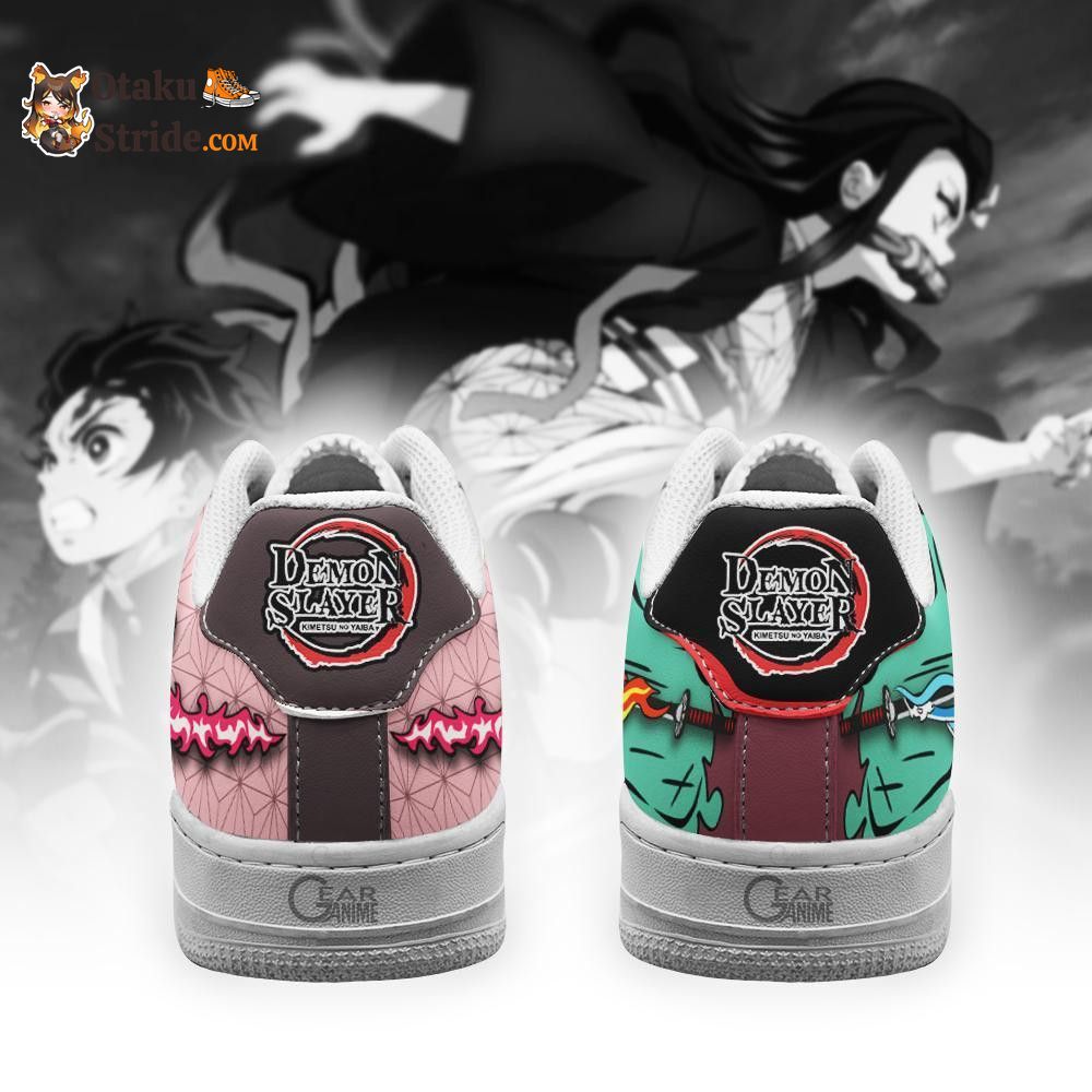 Nezuko and Tanjiro Sneakers Custom Skills Anime Shoes