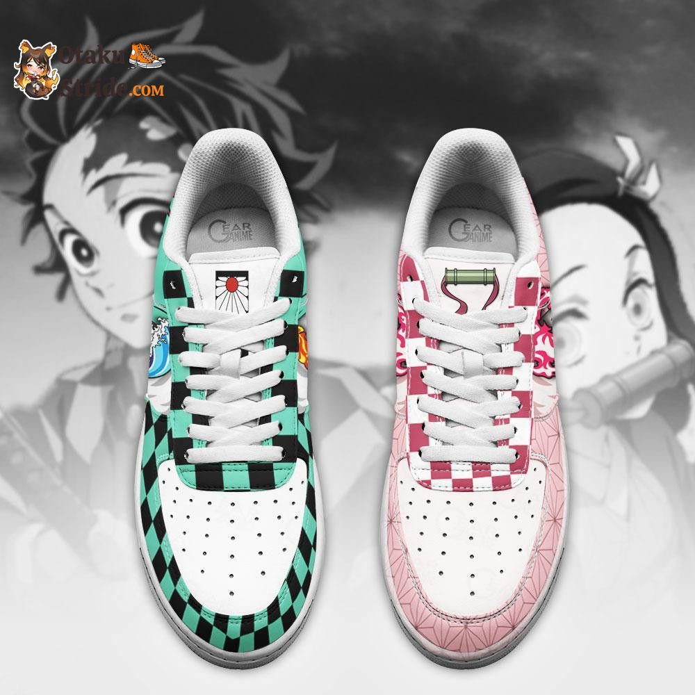 Nezuko and Tanjiro Sneakers Custom Skills Anime Shoes