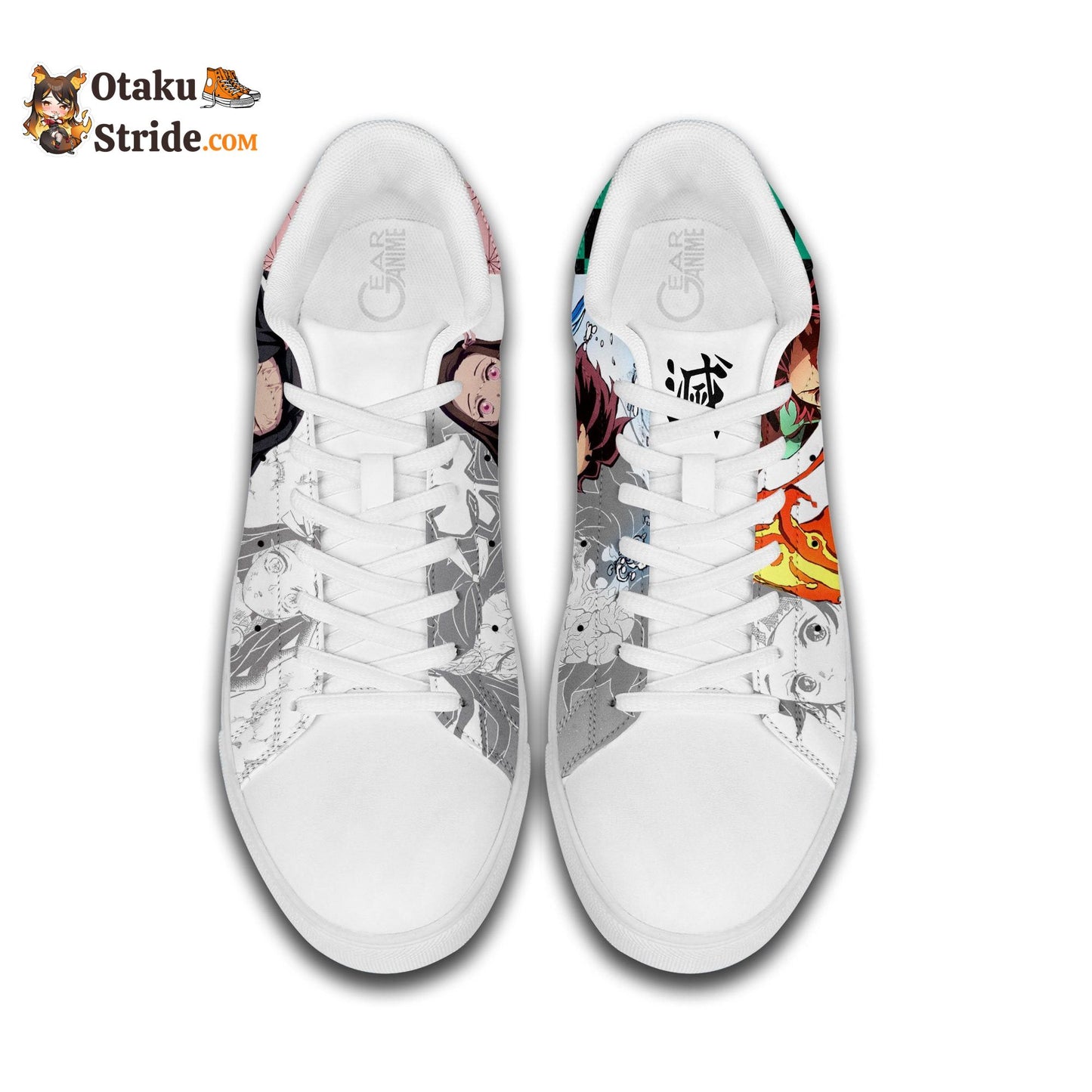 Tanjiro and Nezuko Skate Sneakers Custom Anime Shoes