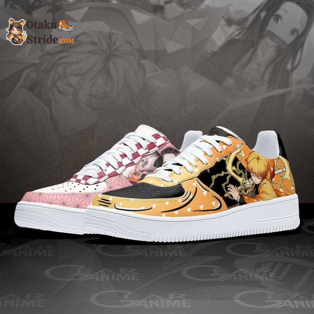 Zenitsu and Nezuko Sneakers Custom Anime Shoes