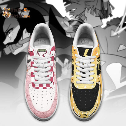 Zenitsu and Nezuko Sneakers Custom Anime Shoes