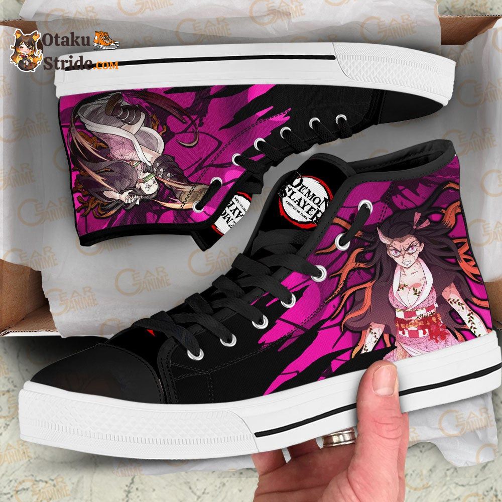 Nezuko Demon Form High Top Shoes Custom Anime Sneakers