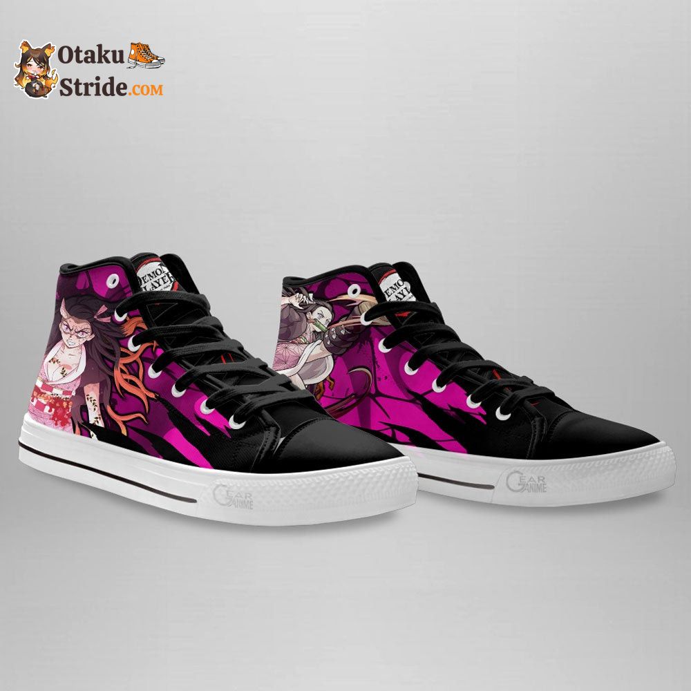 Nezuko Demon Form High Top Shoes Custom Anime Sneakers