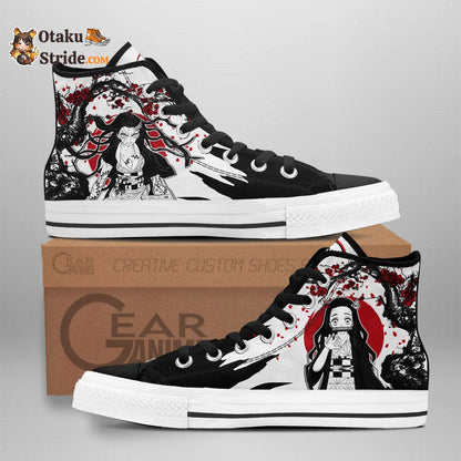 Nezuko High Top Shoes Custom Anime Sneakers Japan Style