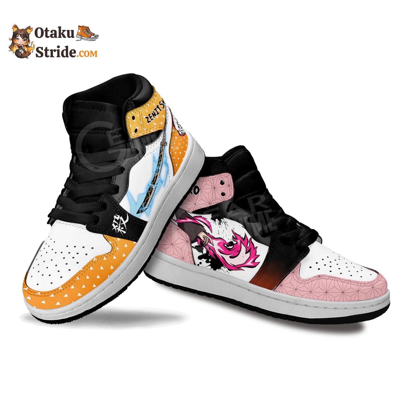 Zenitsu and Nezuko Skills Kids Sneakers Anime Shoes For Kids