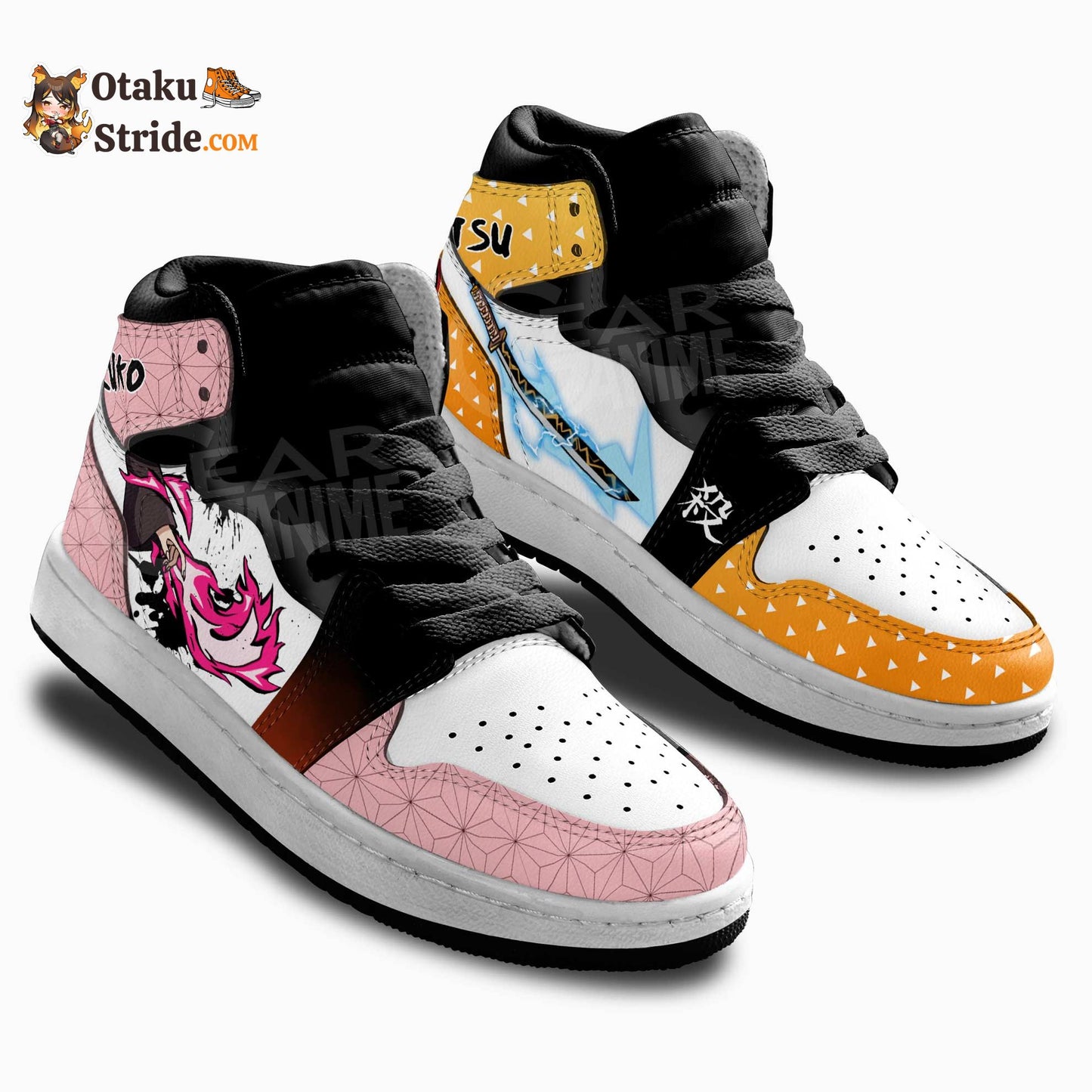 Zenitsu and Nezuko Skills Kids Sneakers Anime Shoes For Kids