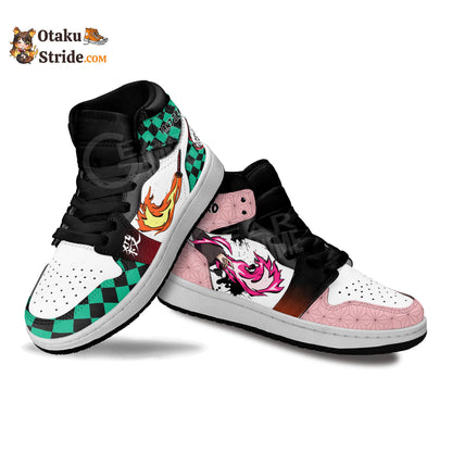 Tanjiro and Nezuko Skills Sneakers Anime Shoes For Kids