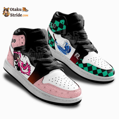 Tanjiro and Nezuko Skills Sneakers Anime Shoes For Kids