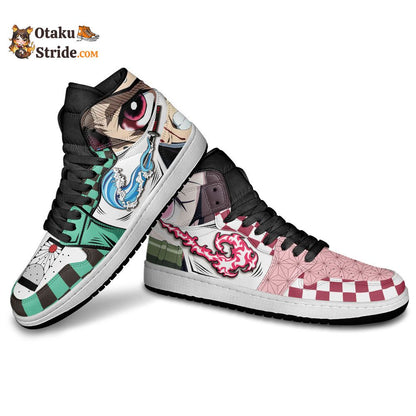 Tanjiro and Nezuko Sneakers Anime Skills & Eyes Shoes