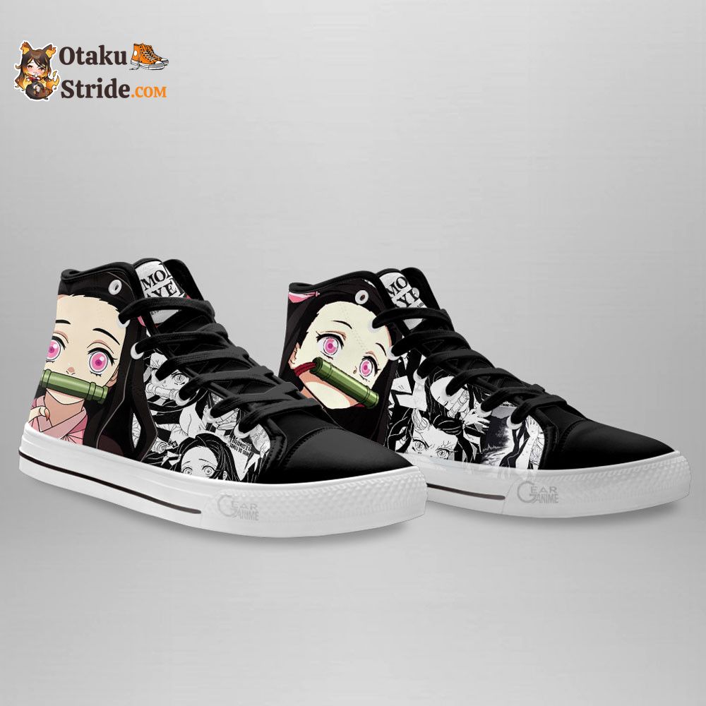 Nezuko High Top Shoes Custom Anime Sneakers Mix Manga