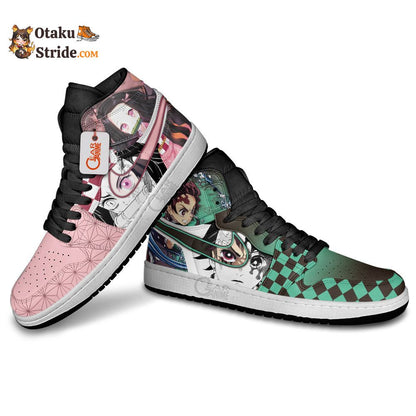 Nezuko and Tanjiro Anime Shoes Custom Sneakers