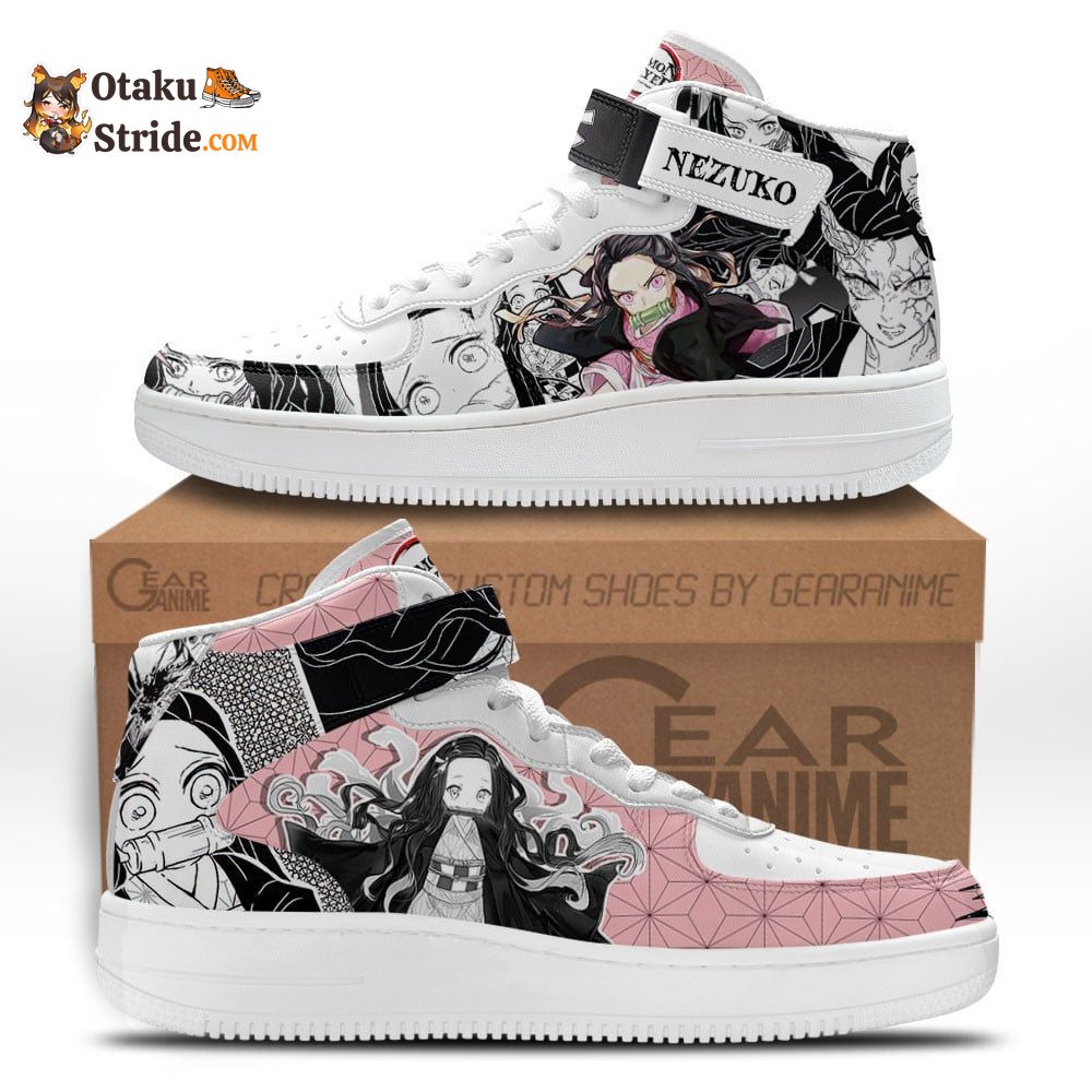 Nezuko Air Mid Shoes Demon Slayer Anime Sneakers