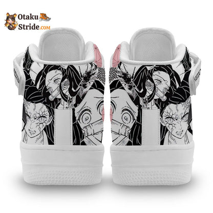 Nezuko Air Mid Shoes Demon Slayer Anime Sneakers