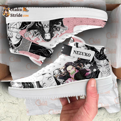 Nezuko Air Mid Shoes Demon Slayer Anime Sneakers