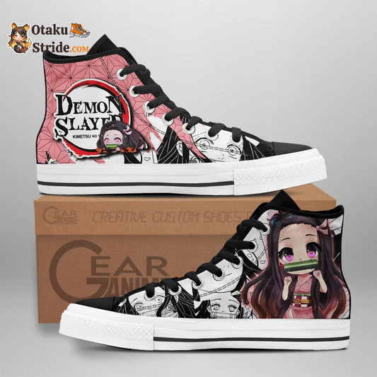 Cute Nezuko Kamado High Top Shoes