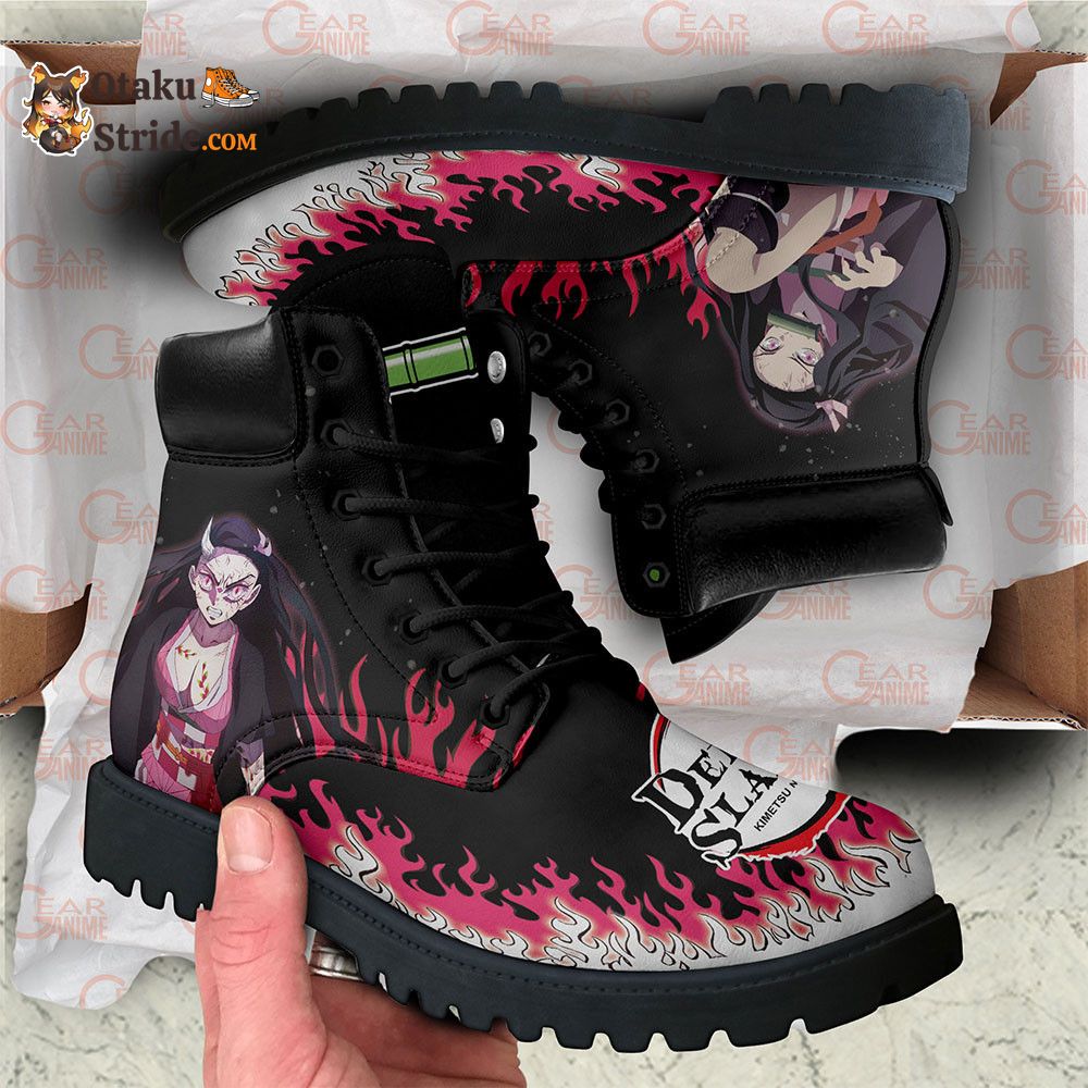 Nezuko Kamado Demon Boots Shoes Anime Custom