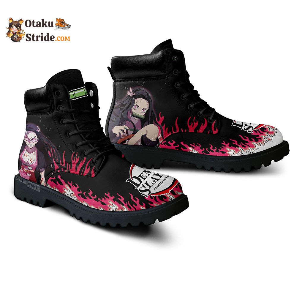 Nezuko Kamado Demon Boots Shoes Anime Custom