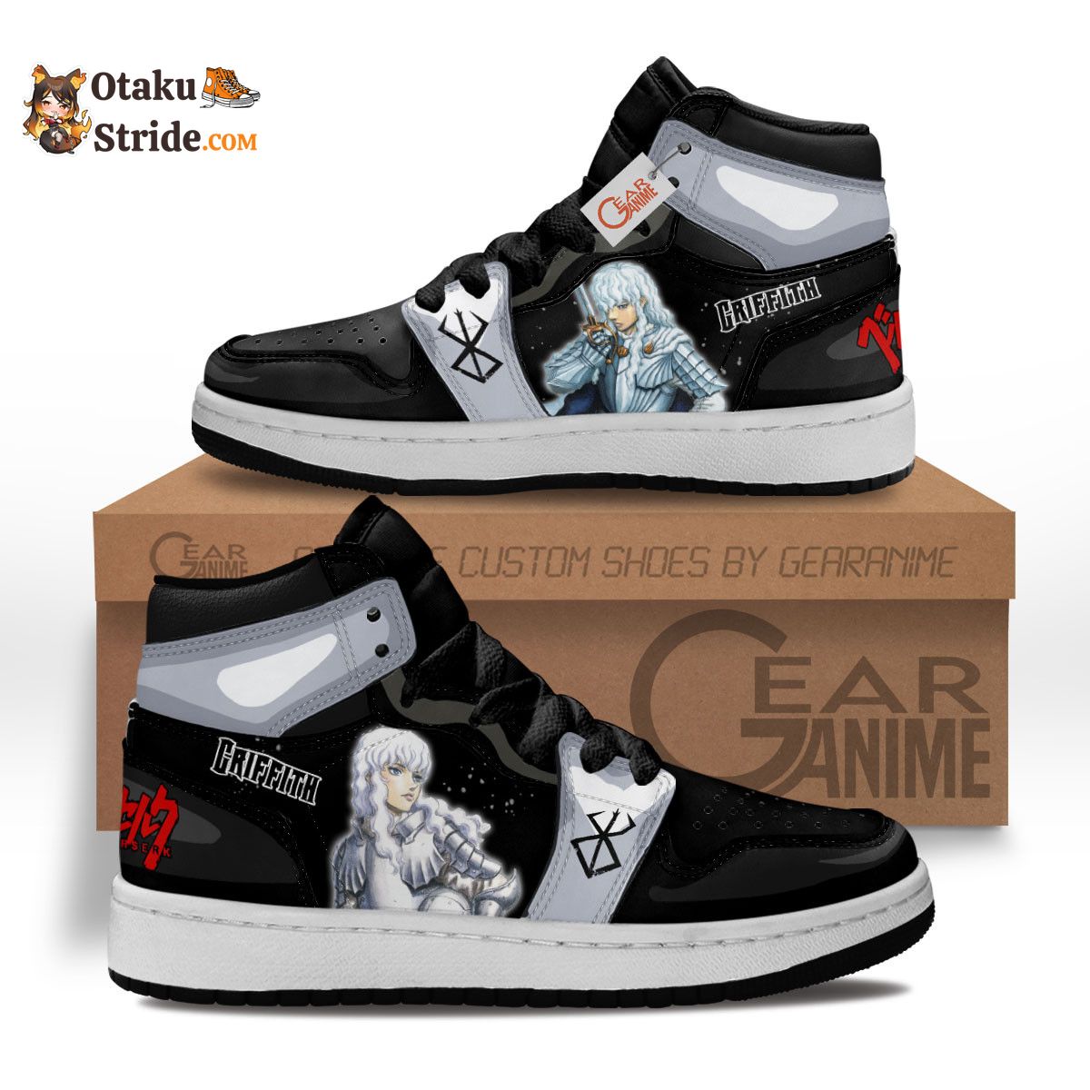 Berserk Griffith Anime Custom Kids Sneakers MV0901