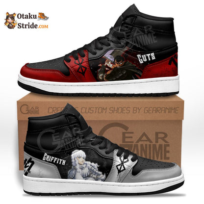 Griffith and Guts Sneakers Berserk Custom Anime Shoes For Fans