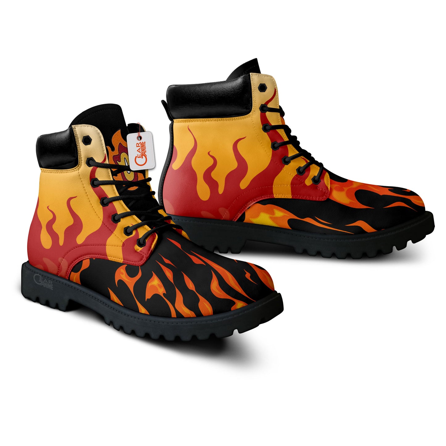 Demon Slayer Shoes Kyojuro Rengoku Boots Anime Shoes Costume Style