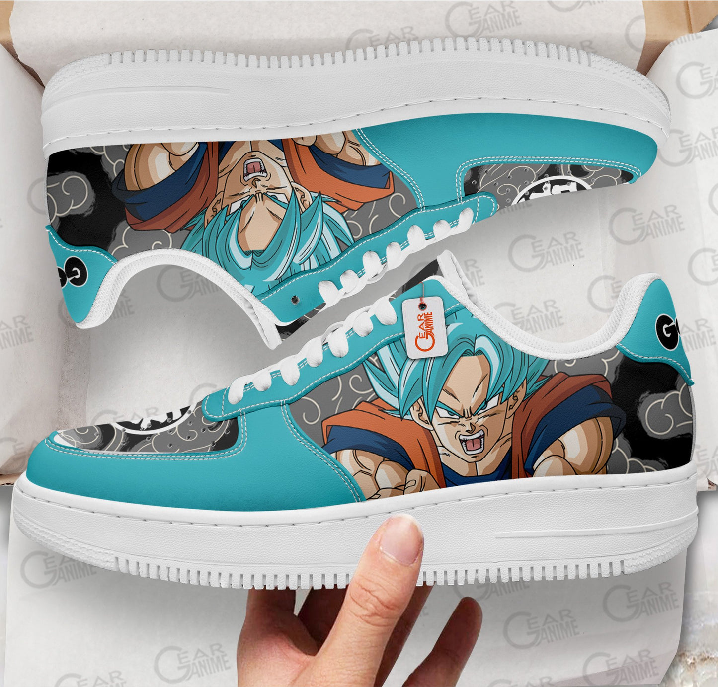 Dragon Ball Z Shoes Goku Super Saiyan Blue Shoes Anime Air Sneakers